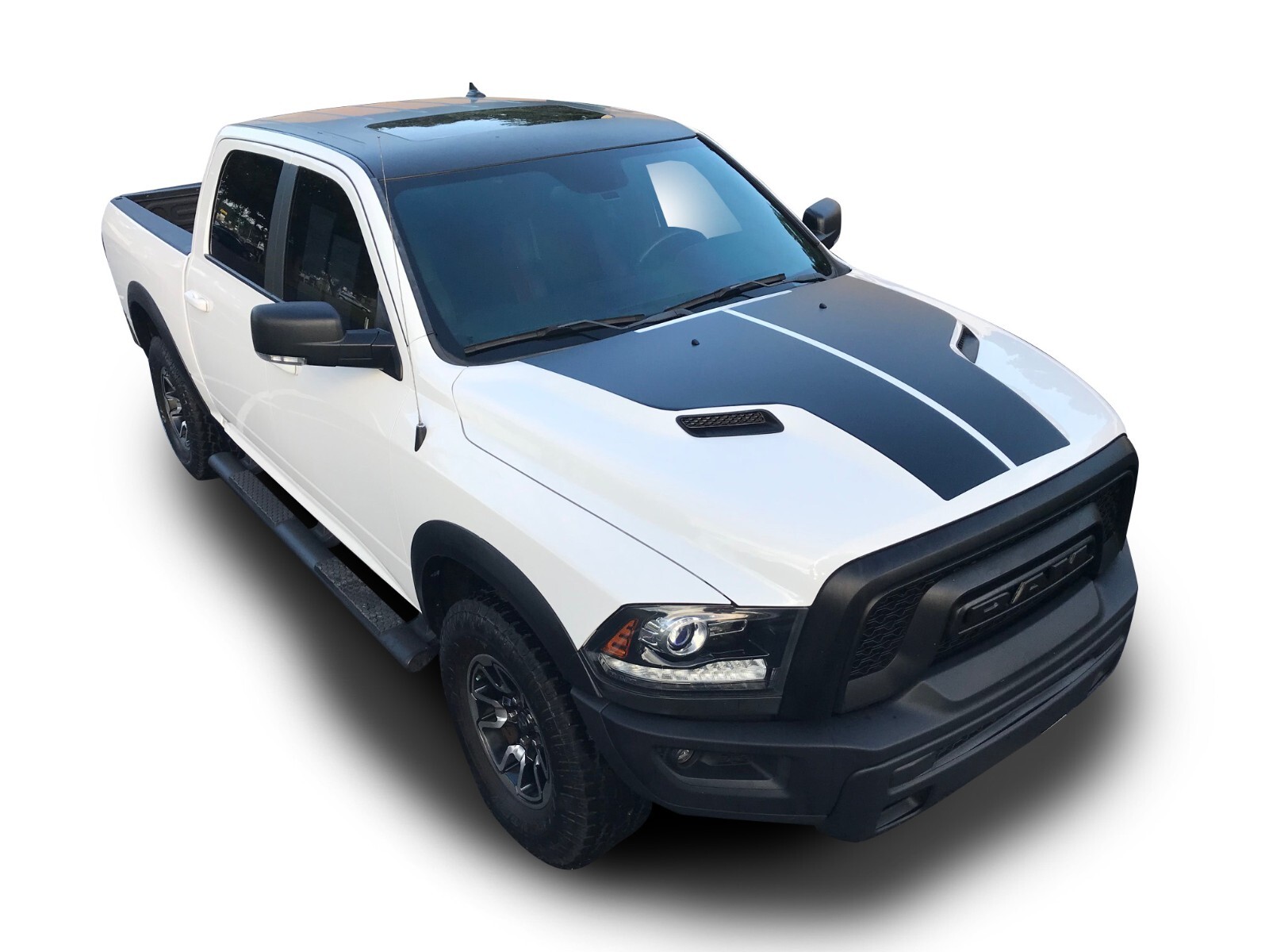 2009-2018 For Dodge Ram 1500 Decals Sport Hood Stripes Graphics Vinyl Stickers