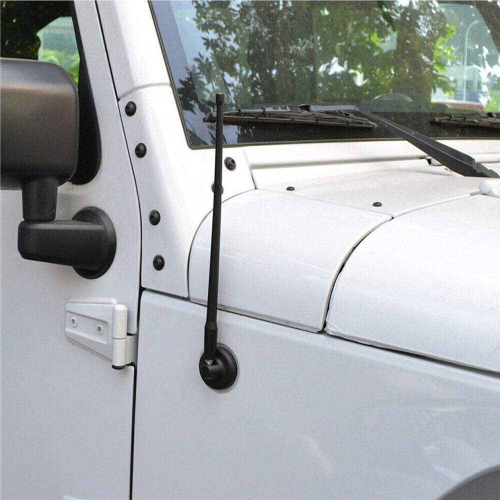 1/2set 13″ Antenna Black Mast Power AM/FM Radio for Universal Car Motorcycles Bo