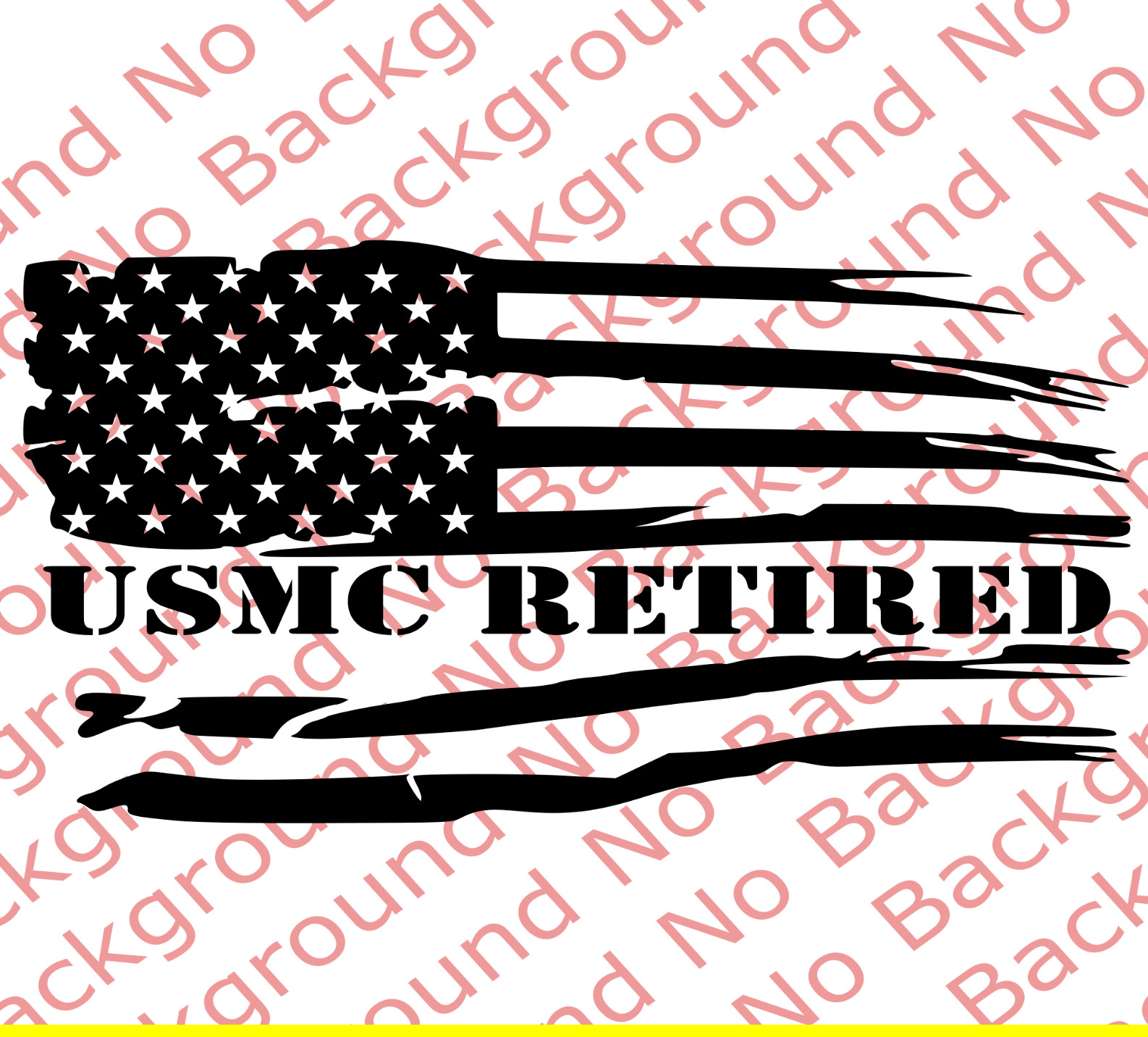 LARGE – Distressed USMC RETIRED American USA Flag Vinyl Window Decal USMC US034