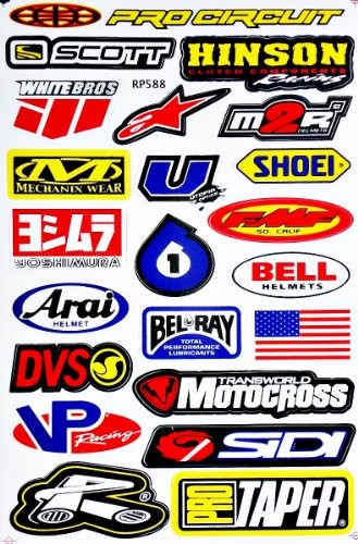 Dirt Bike Motorcycles Supercross Motocross ATV Lot 6 vinyl decals stickers D6015