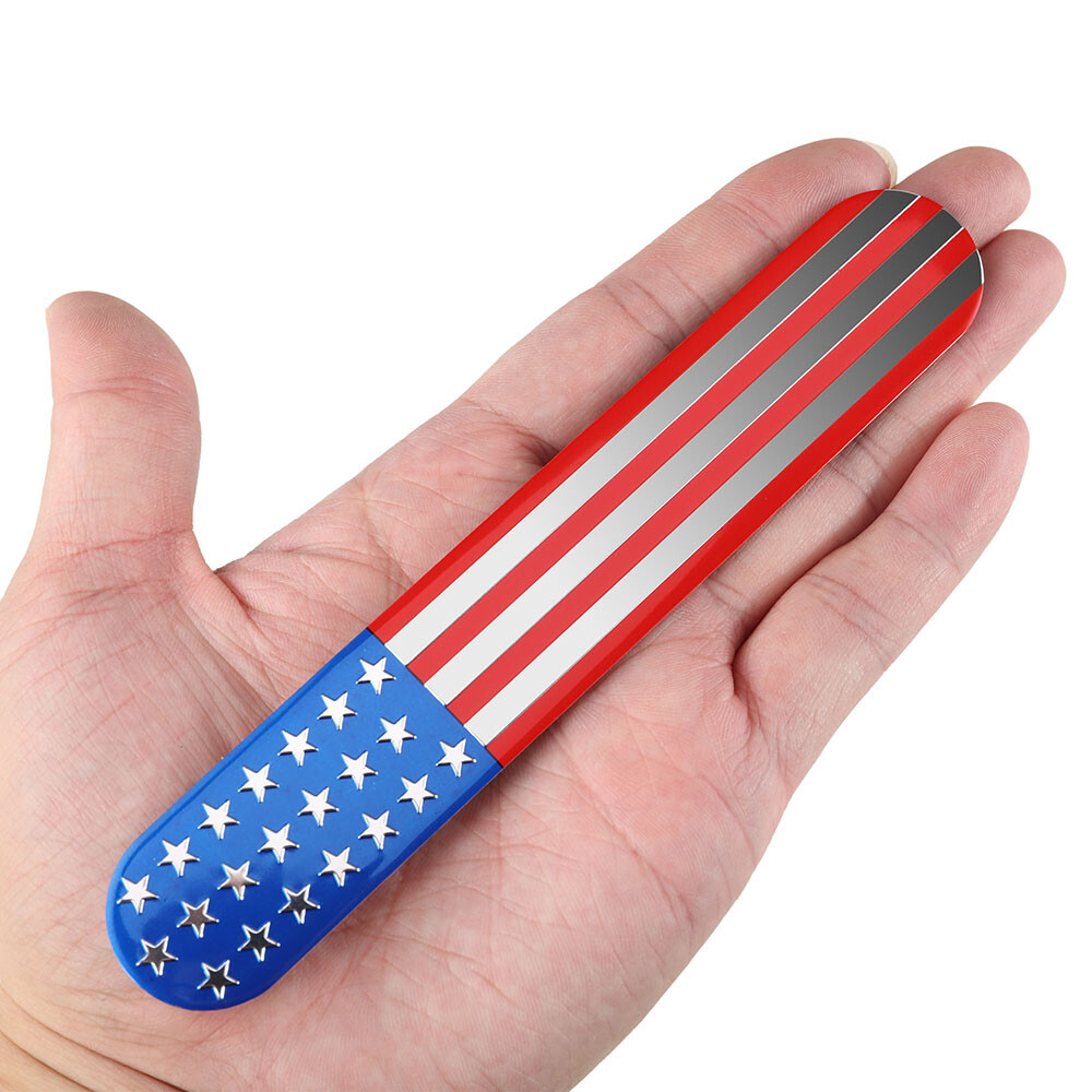 6″ x 1″ 3D American Flag Emblem Metal Sticker Badge Decal Decor Cars Trucks