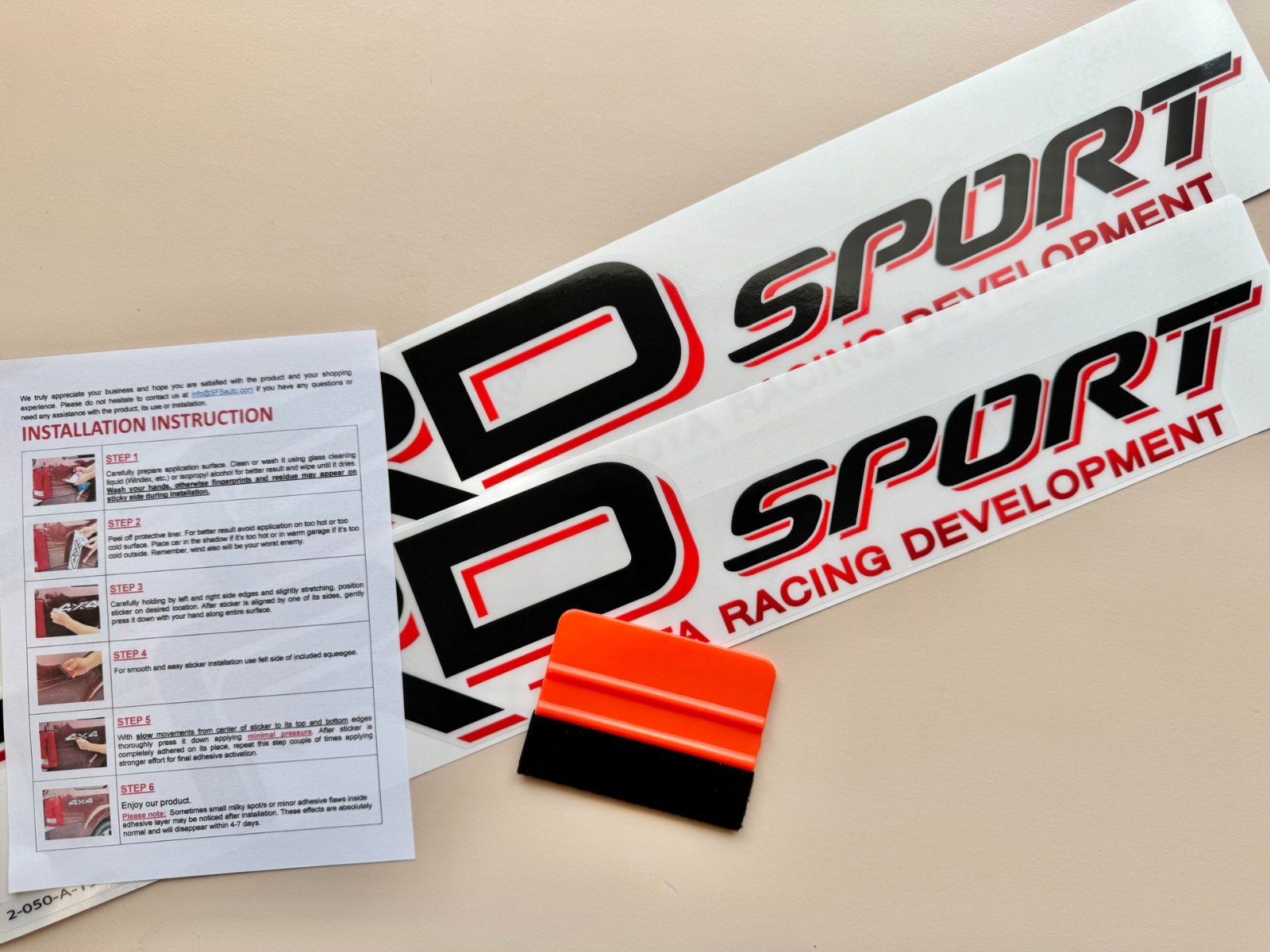 2 x Sport Stickers Compatible w/ TRD Four Wheel Drive 4×4 Decals 19 x 3 in