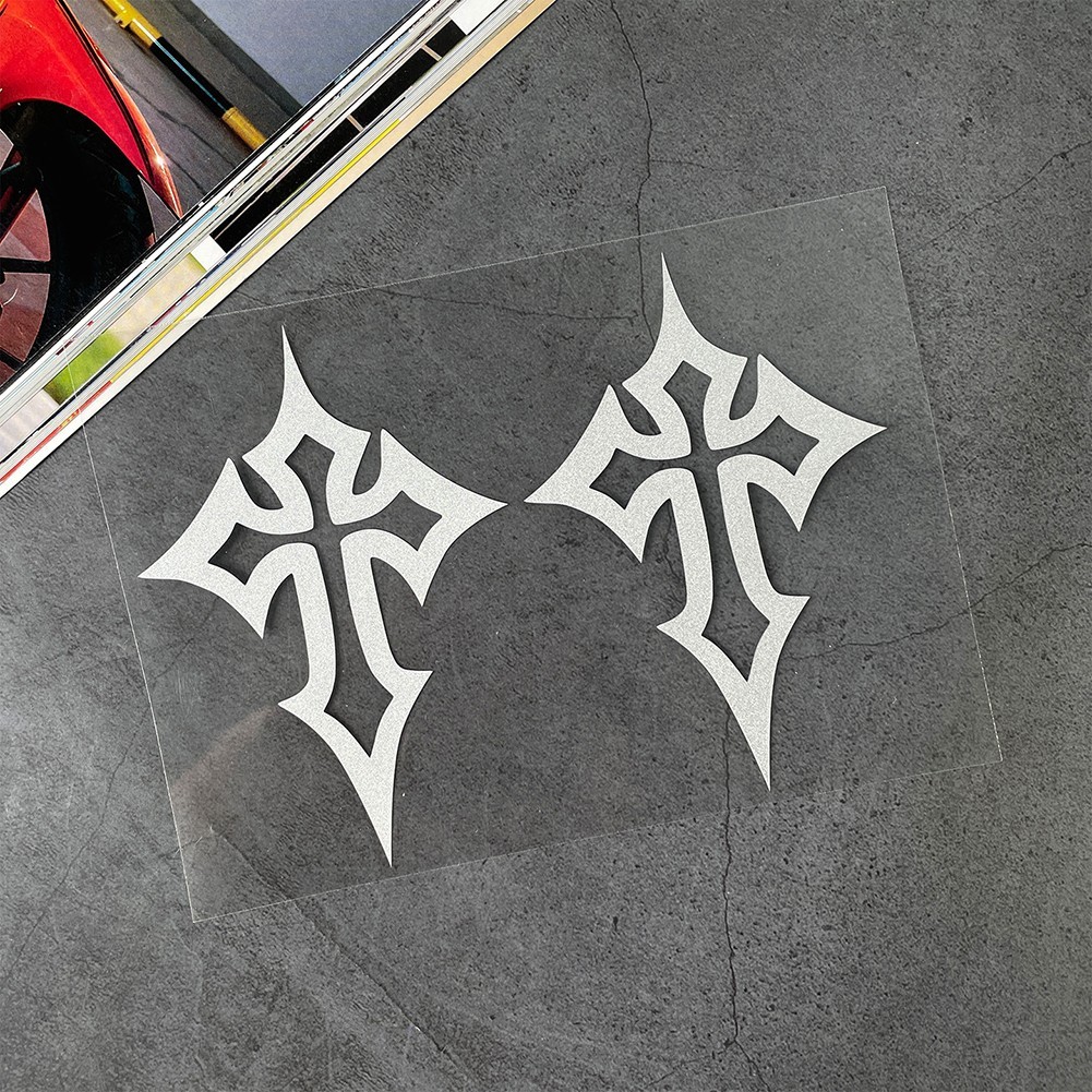 Cross Motorcycle Helmet Sticker for Motorbike Fuel Tank Front Fairing Scooter