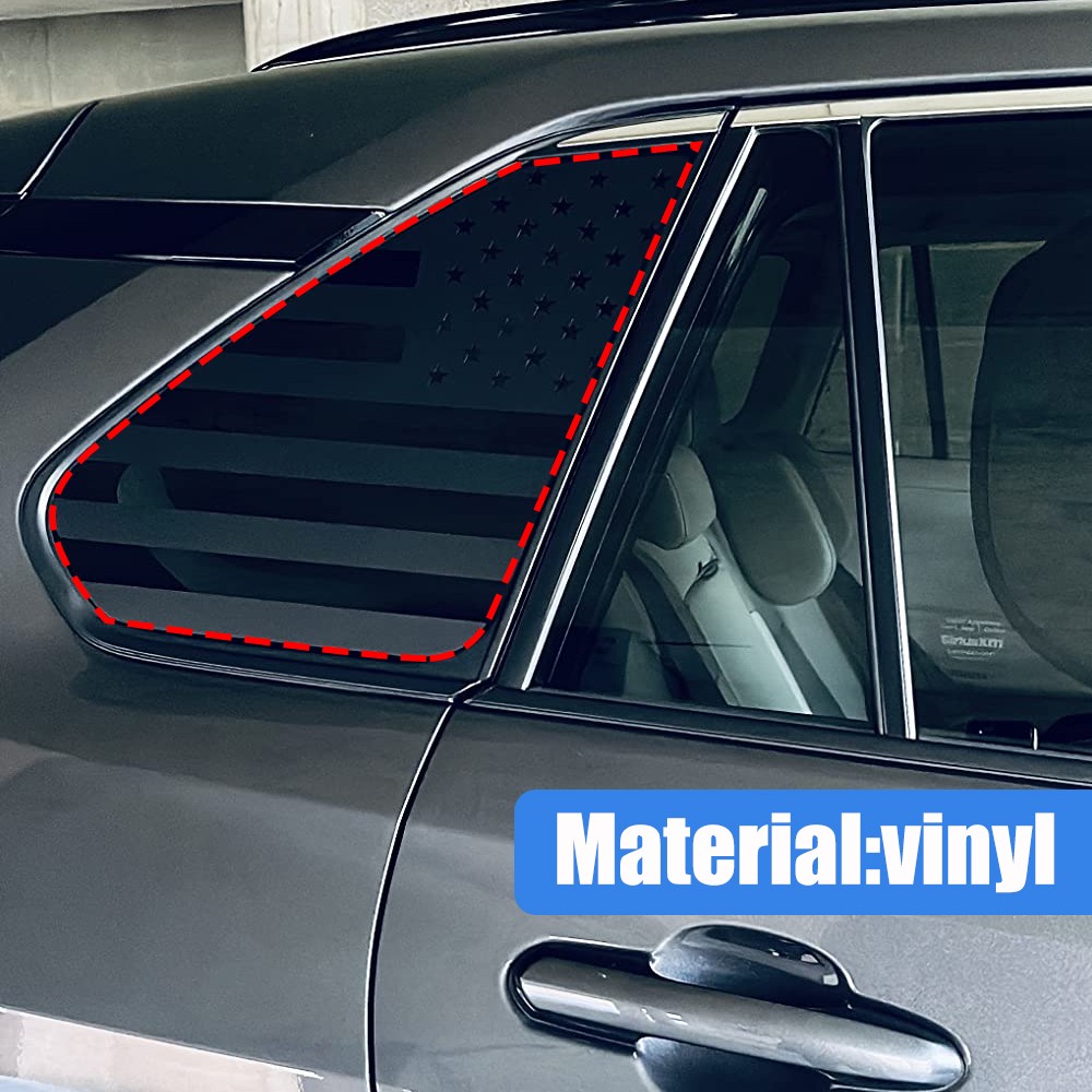 USA Flag Rear Window Vinyl Stickers Pair For Toyota Rav4 2019-2025 Window Decor
