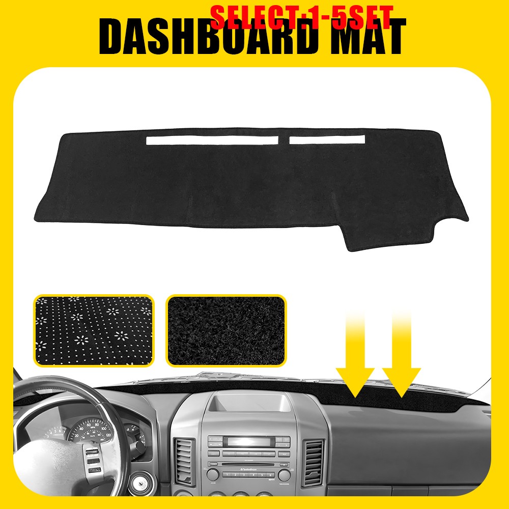 For 2004 – 2011 2012 Nissan Titan Mat Dash Cover Dashboard Pad Carpet Black 1-5X