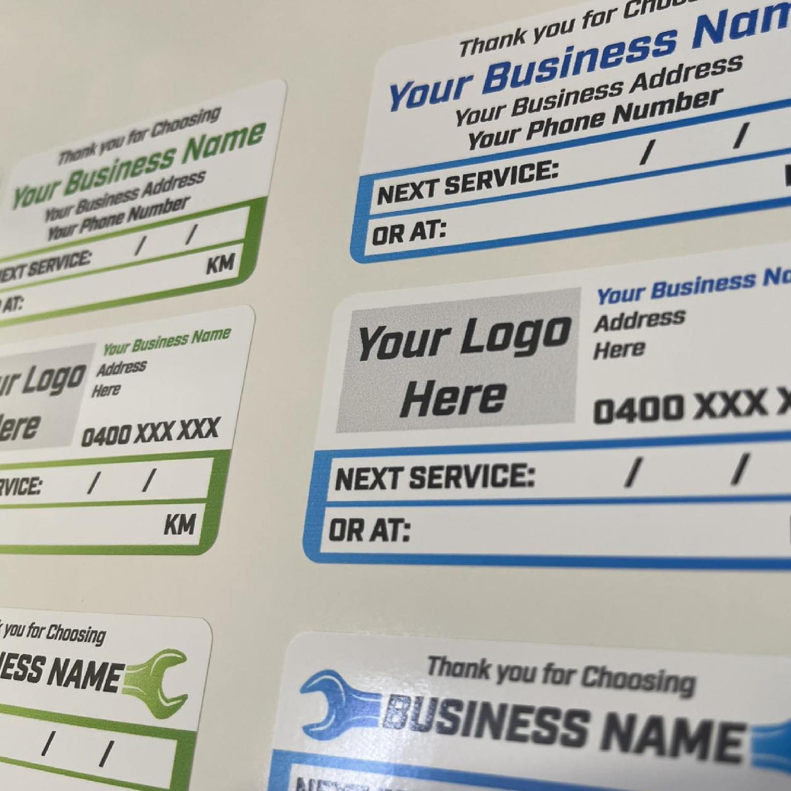 100 x Next Service Due Label Sticker 75x40mm – Printed Decal Car Boat 4×4