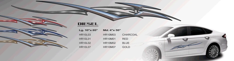 Illusions Diesel MEDIUM Graphics for Cars & Trucks (HR10M; 4″ X 55″)