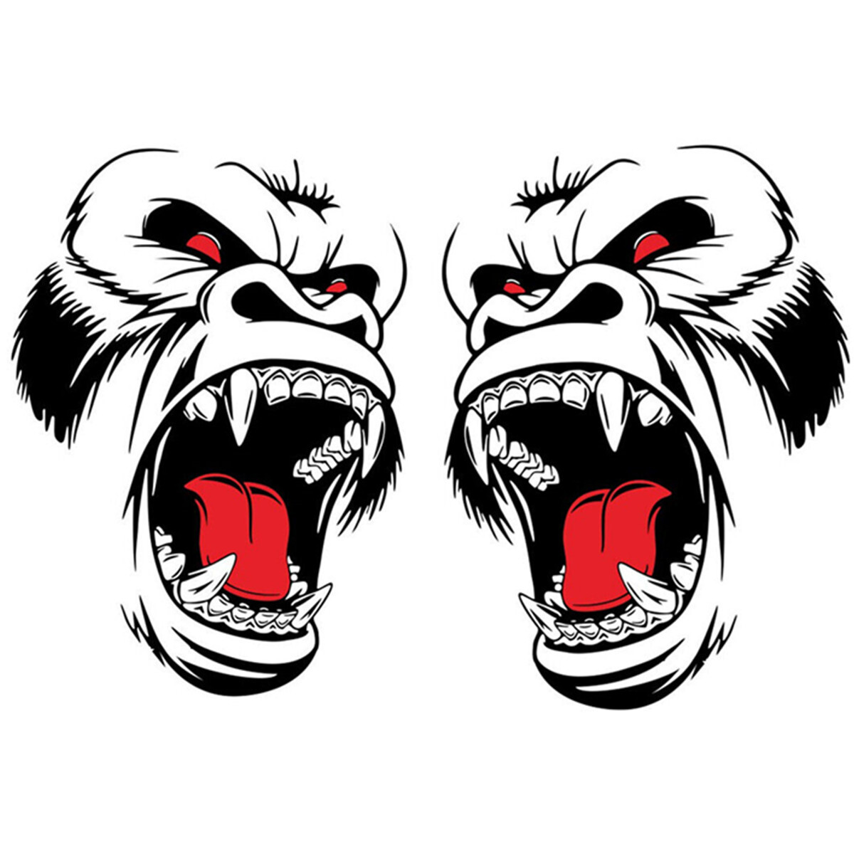 Horror Ape Totem Graphics Stickers Decal Vinyl For Car Body Hood Side Fender DIY