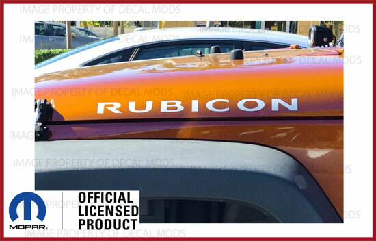 2x Jeep Wrangler RUBICON Hood Decals Stickers JK 2007-2018 Silver Metallic SJ4T6