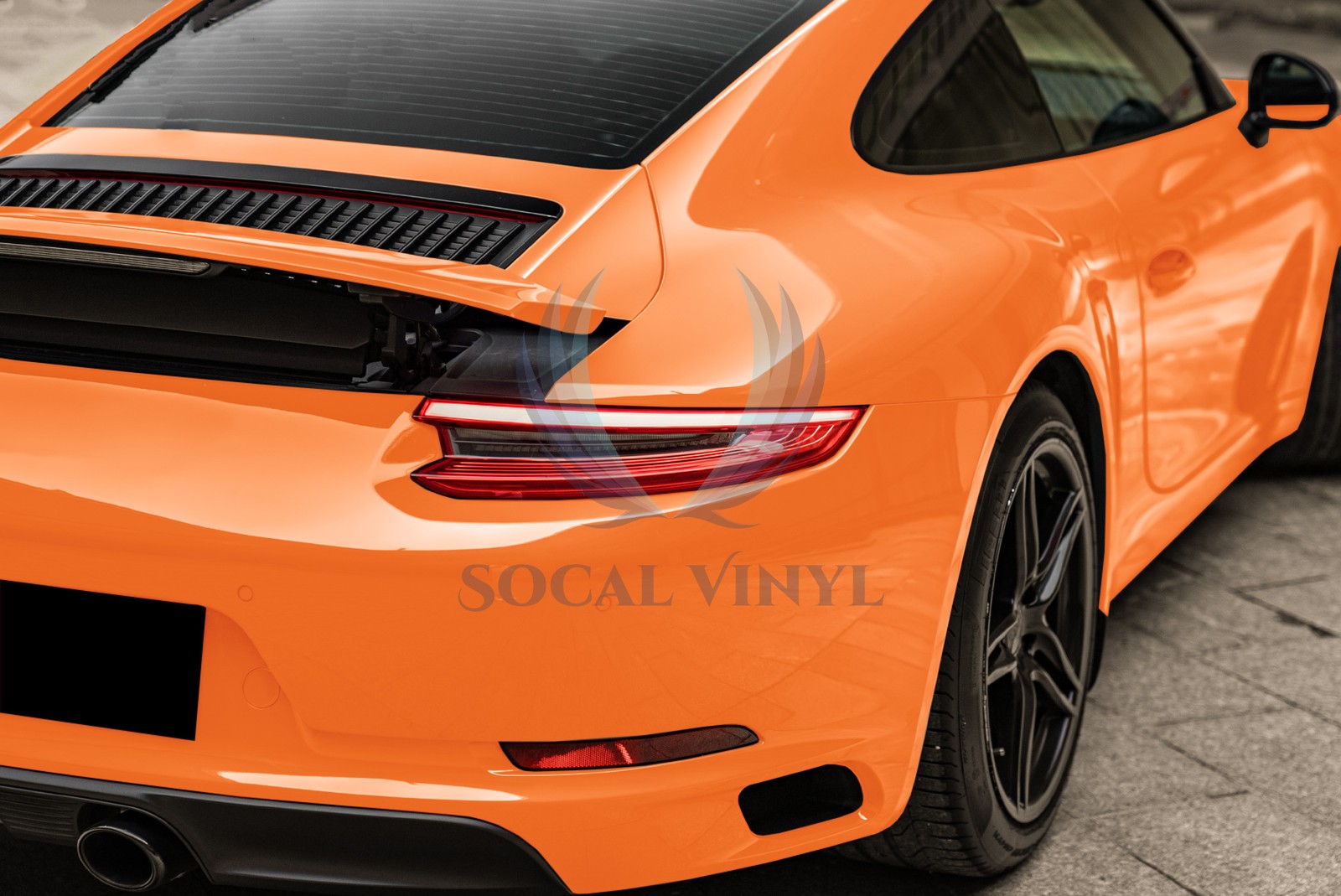 ESSMO PET Super Gloss Flame Orange Car Vehicle Vinyl Wrap Decal Sheet Like Paint