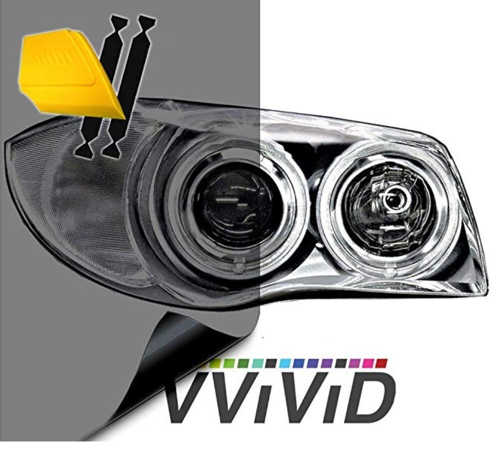 VViViD Air-Tint Extra-Wide Headlight Taillight Tint 16 Inch x 48 DARK SMOKE