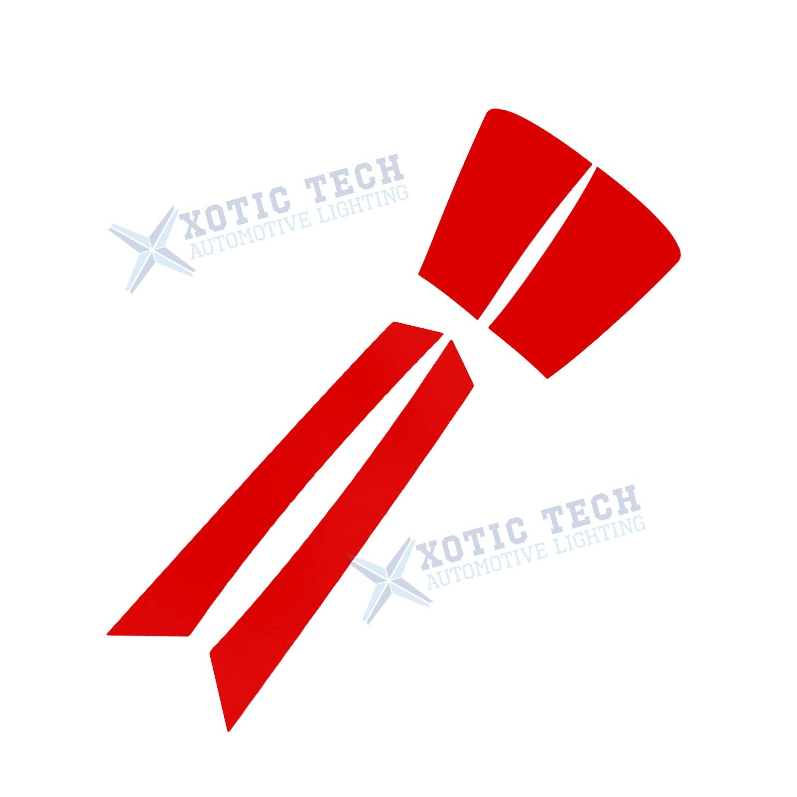 For Subaru WRX STI 2015-2021 Set Red Fender Air Flow Vent Precut Sticker Overlay