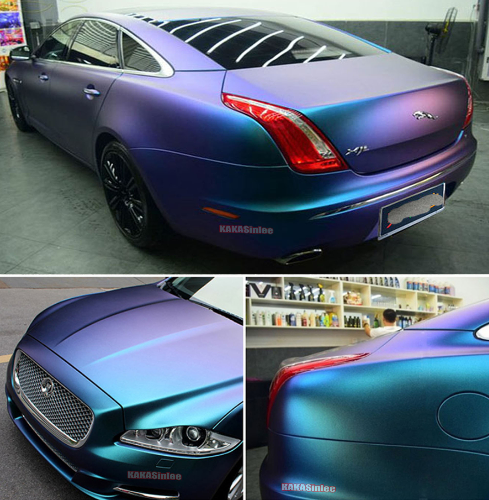 Bubble Free / Entire Car Pearl Metal Sticker Vinyl Wrap Satin Chrome Decal HDUS