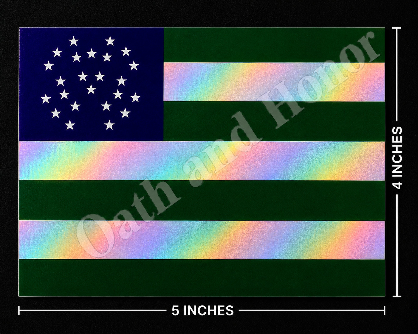 3″x2″ or 4″x3″ or 5″x4″ Reflective NYPD Tribute Flag Decal Police