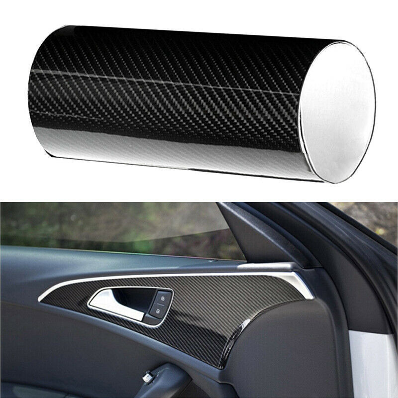 Premium Fibra De Carbono For Car Vinilo Para Autos Carros Negro 30*152 cm 7D