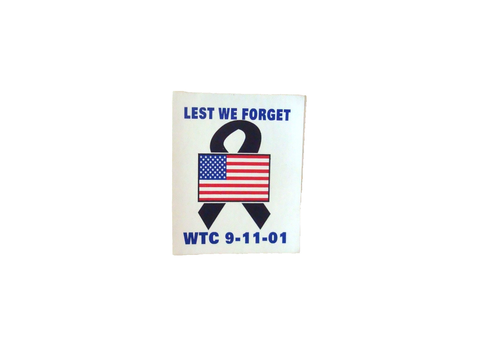 WORLD TRADE CENTER 9-11-01 STICKER DECAL 3 inches