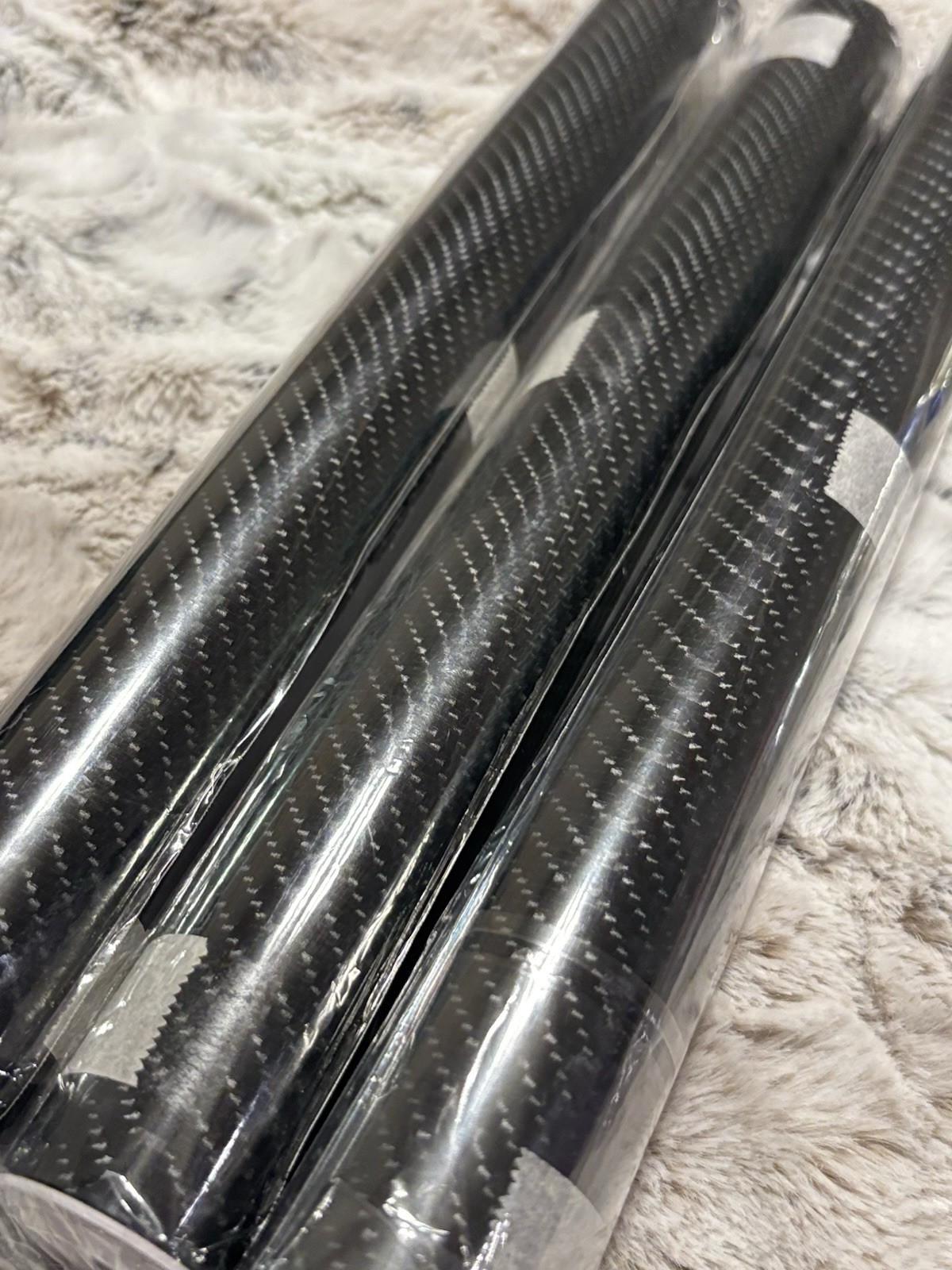 Black Carbon Fiber 12×60 inches 5Years Car Wrap Vinyl Roll with Air Release