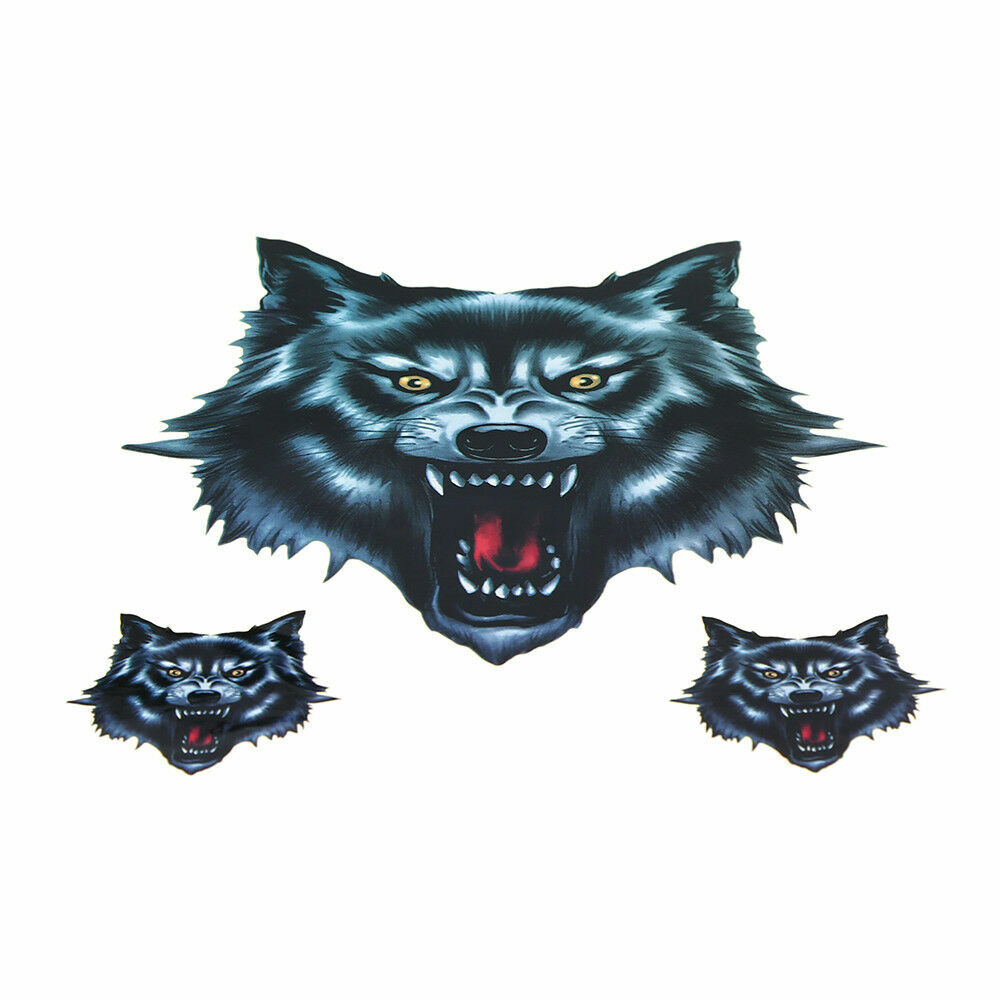 Wolf Head Car Motorcycle Body Side Stickers Decor Universal Scooter Dirt Bike