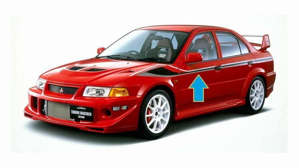Genuine Mitsubishi Lancer Tommi Makinen EVO6 Decal Set MZ5492301 / MZ5492302 F/S