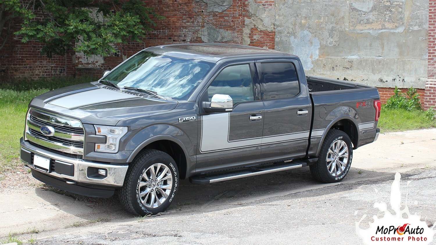 2015-2020 Force One F-150 Solid Side Door Hockey Decals Stripes Vinyl Graphics
