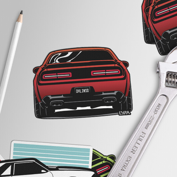 2008-2023 Dodge Challenger Front/Rear Decal/Sticker – Multiple Colors