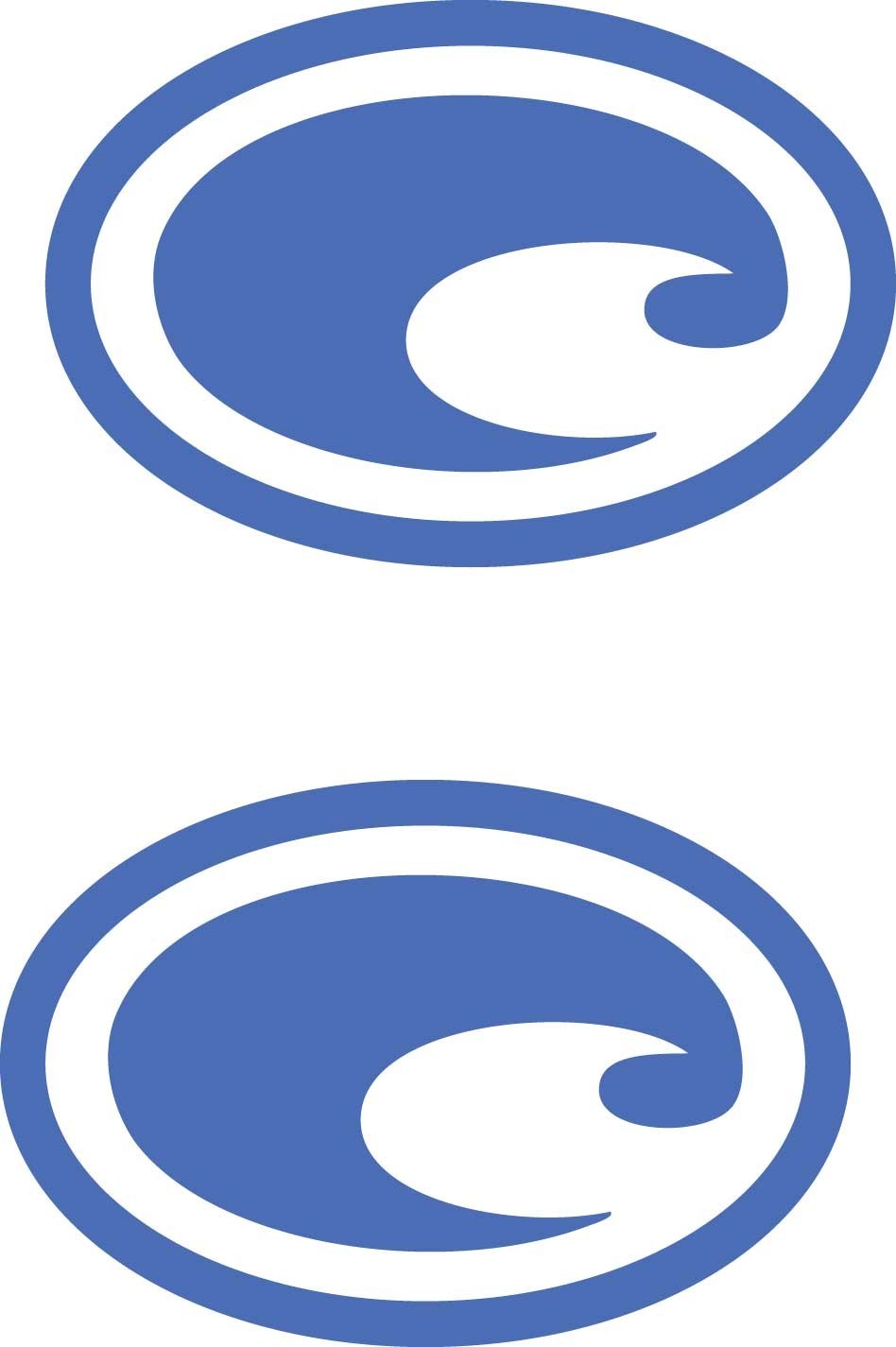 Costa Del Mar Sunglasses 1 Pair Diecut Vinyl Stickers Choose Size and Color P320