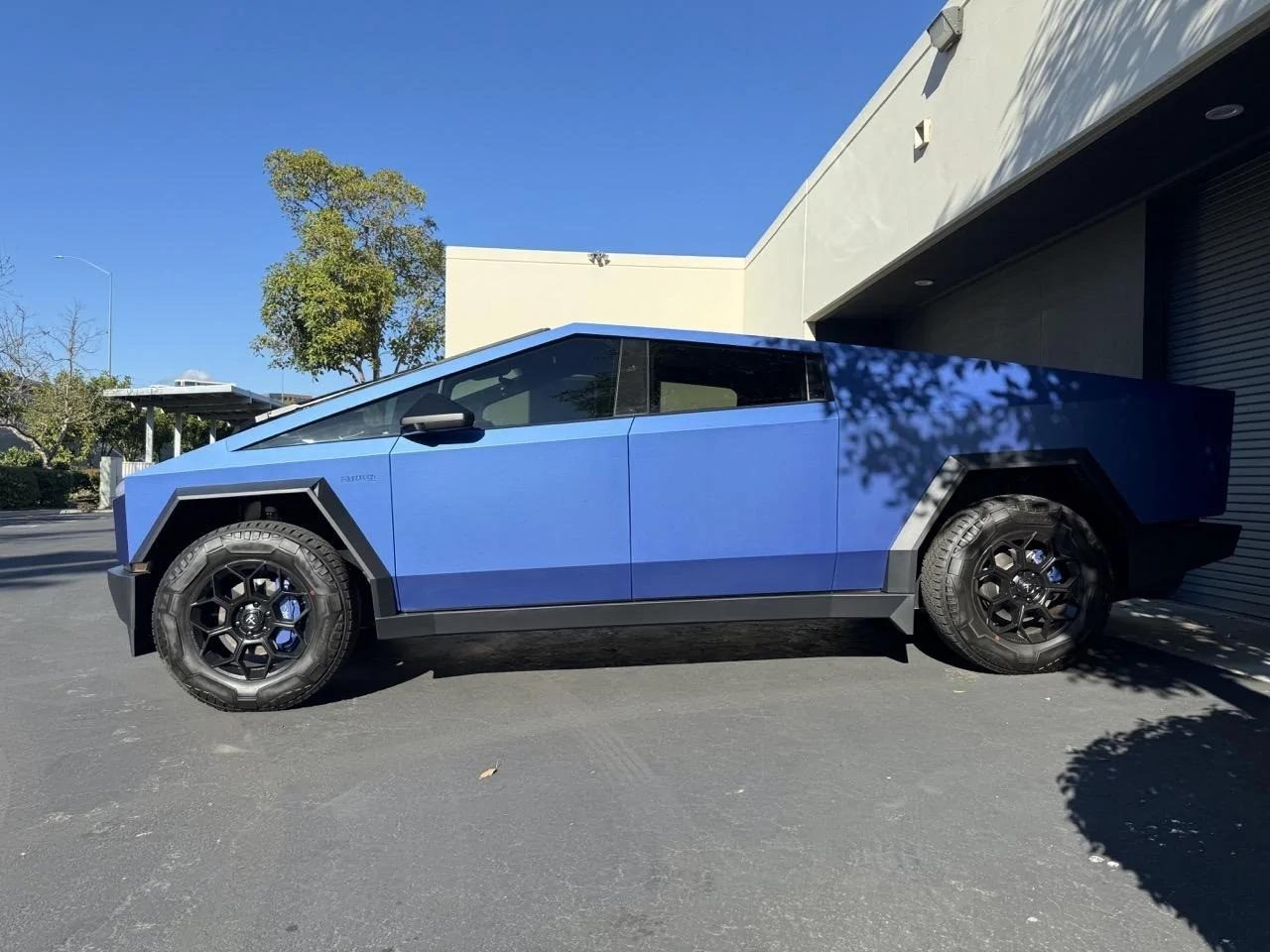 Cybertruck DIY PreCut PPF Paint Protection Wrap Color Change Matte Metallic Blue