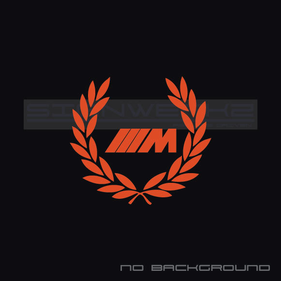 M Racing Wreath Decal Sticker BMW Motorsport M power M2 M3 M4 M5 M6 X5 X6 Pair