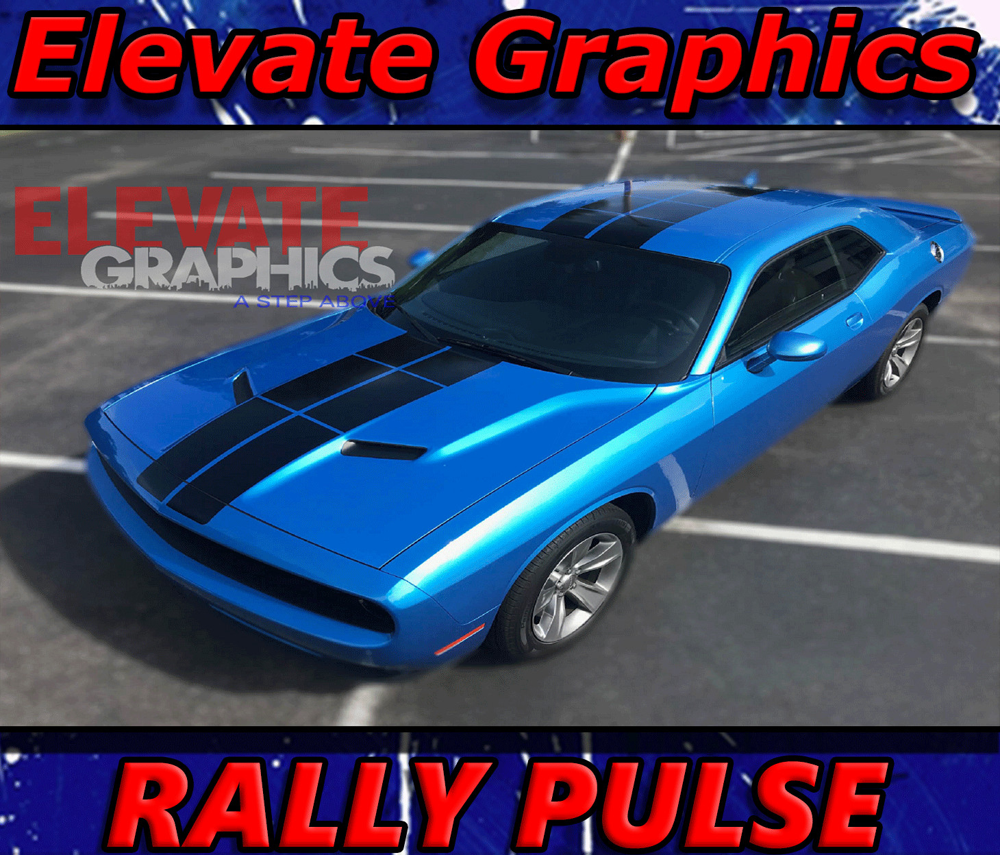 For Dodge Challenger Stripes Rally Pulse Vinyl Graphics Decals Sticker 2008-2023