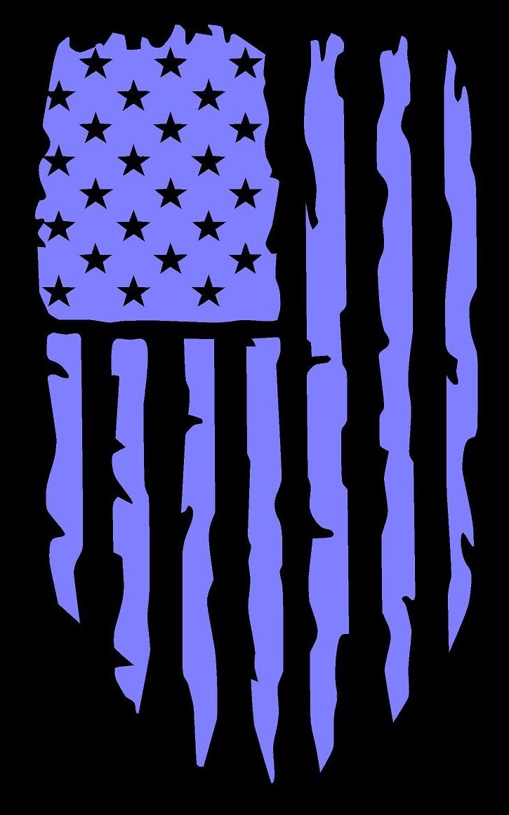 American Flag Tattered Vertical Hanging Style 2 Multiple Colors and Sizes