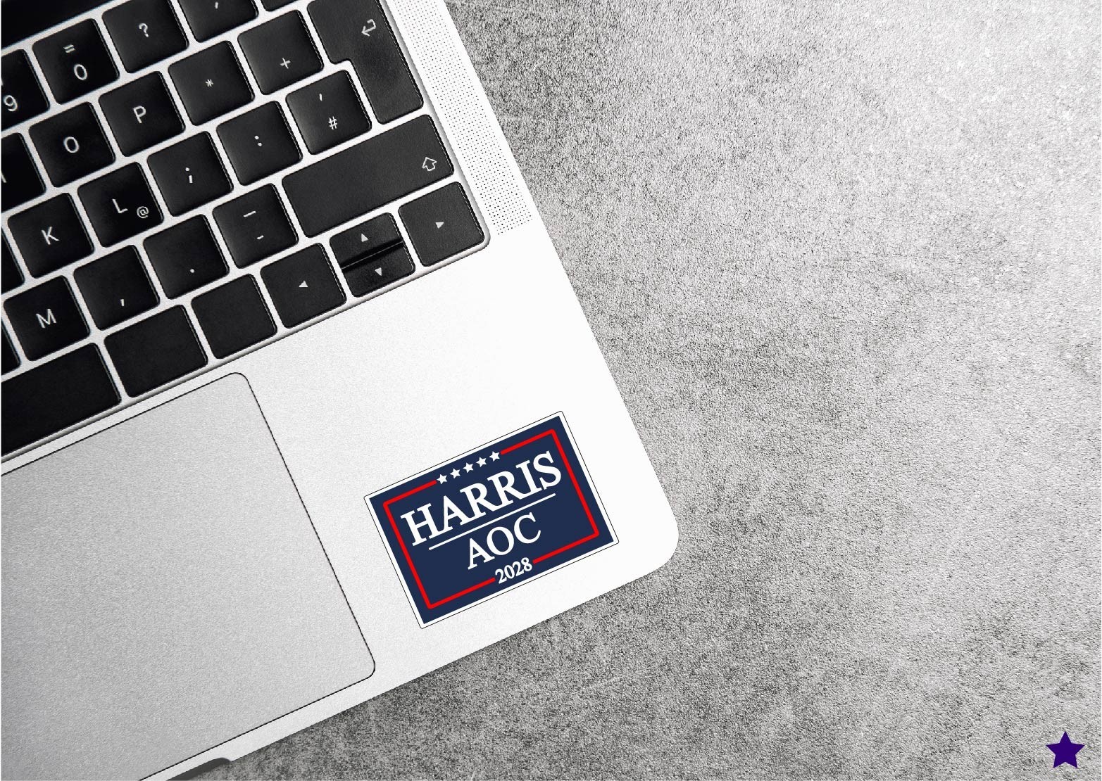 Harris AOC 2028 Decal Sticker Kamala Political Anti MAGA Trump Democrat Vote Blu