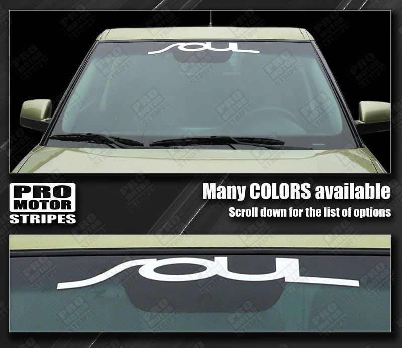 For KIA SOUL Windshield Banner Graphic Decal 2014 2015 2016 2017 2018 2019
