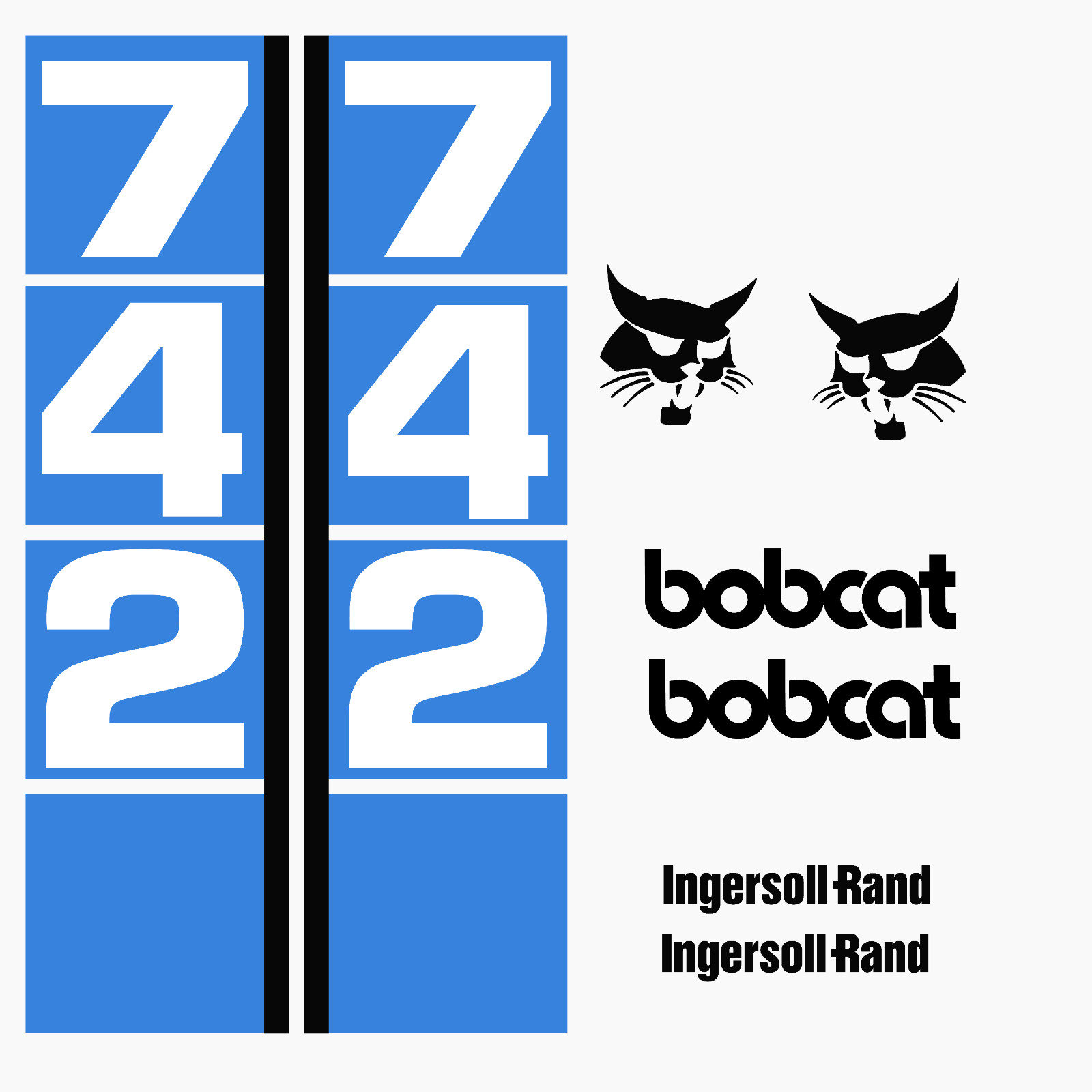 Fits Bobcat 742 Decals Stickers kit Repro Aftermarket Decal kit Premium Vinyl
