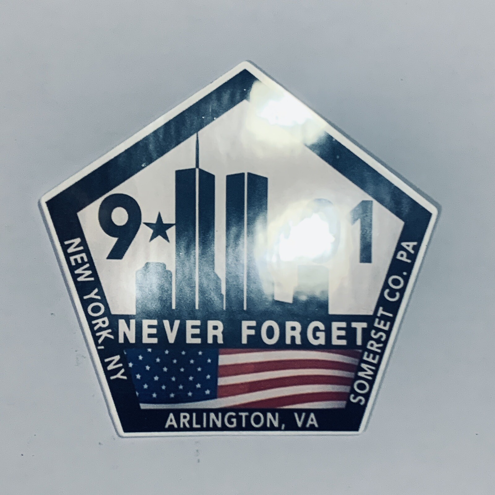 9/11 NEVER FORGET 9 11 Memorial Sticker Decal 3.5″ x 3.5″ World Trade Center