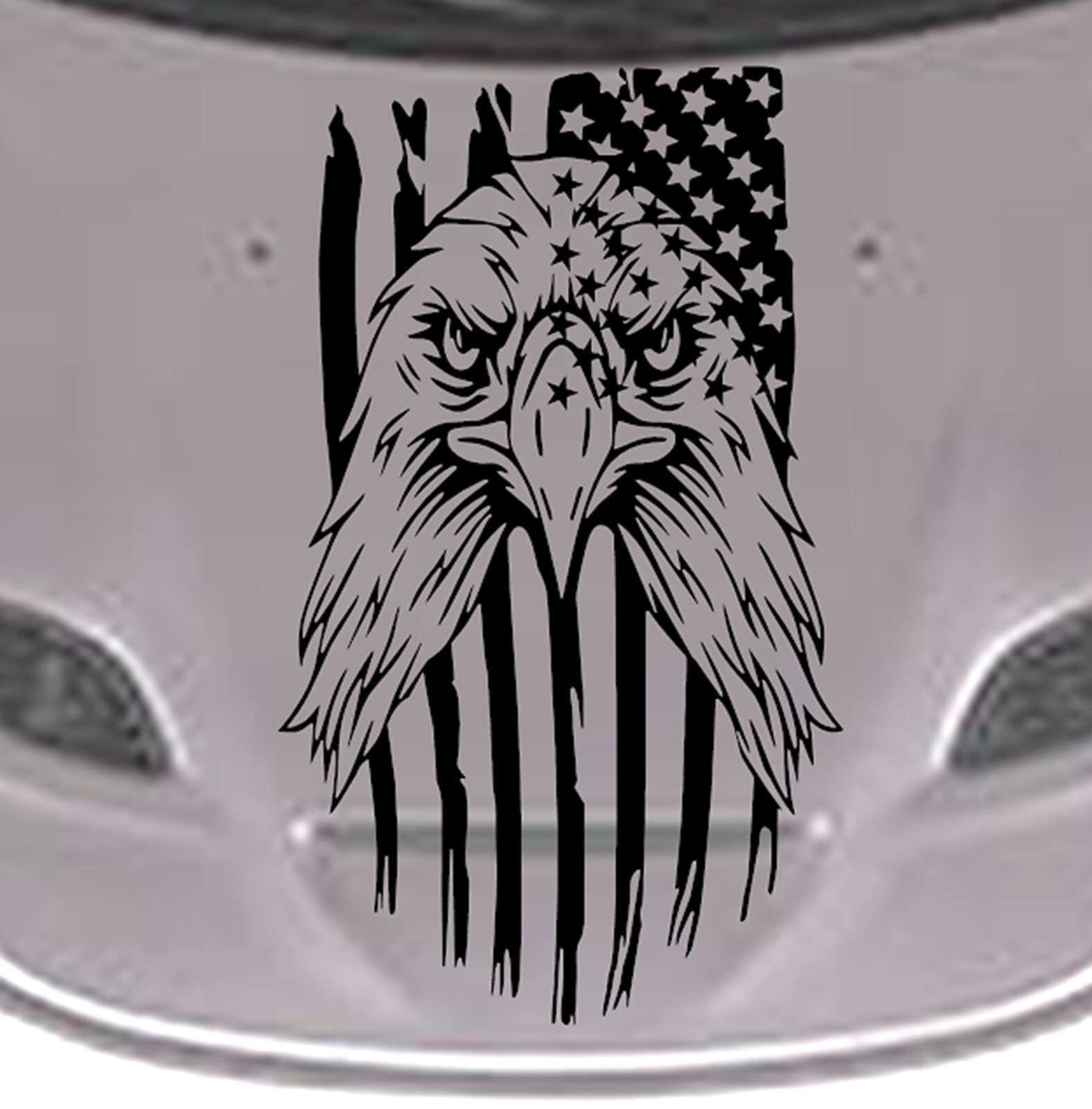 NEW Eagle Flag USA Hood Door Vinyl Decal Racing Stripes (Fits DURANGO)