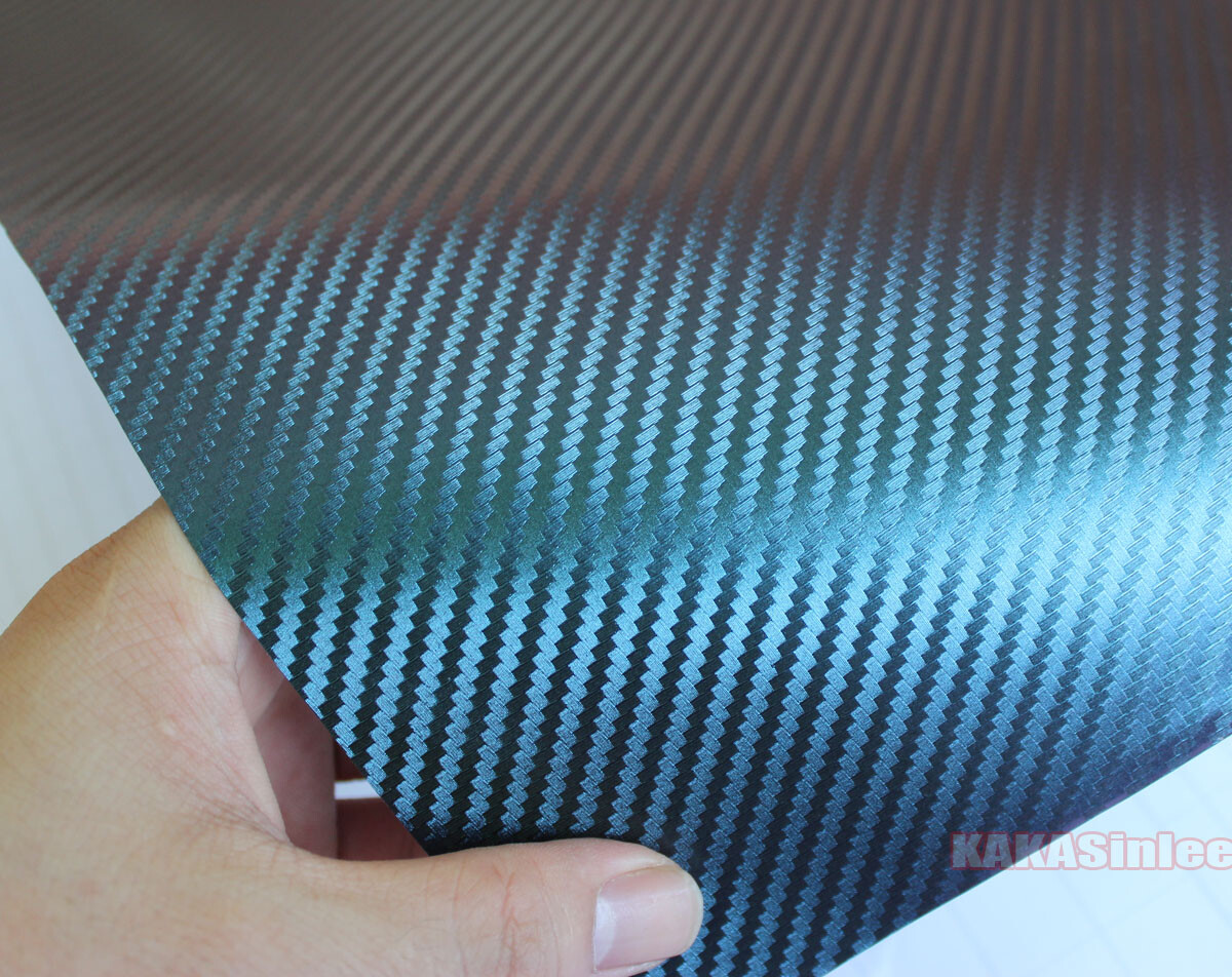 Flexible Full SUV Car Wrap Satin Chameleon 3D Carbon Fiber Vinyl Hood Sticker US