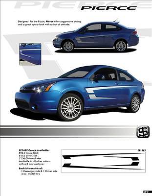 Custom Stripes Graphics Decals NEW!* 2010 (3M Vinyl) for Ford Focus