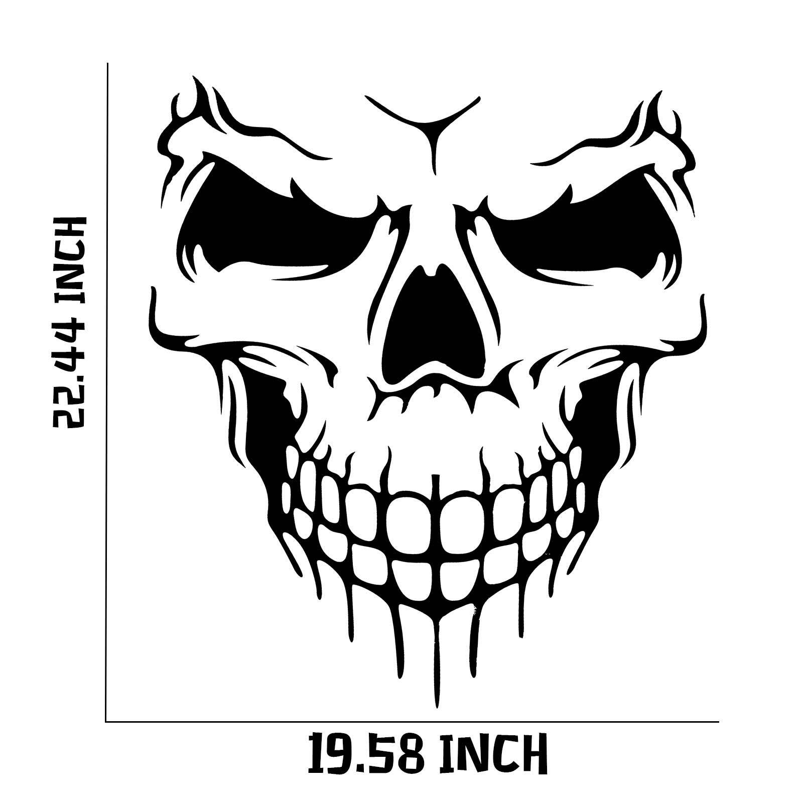 2x Reflective Skull Vinyl Side Door Tailgate Sticker Trim For Jeep Wrangler JK