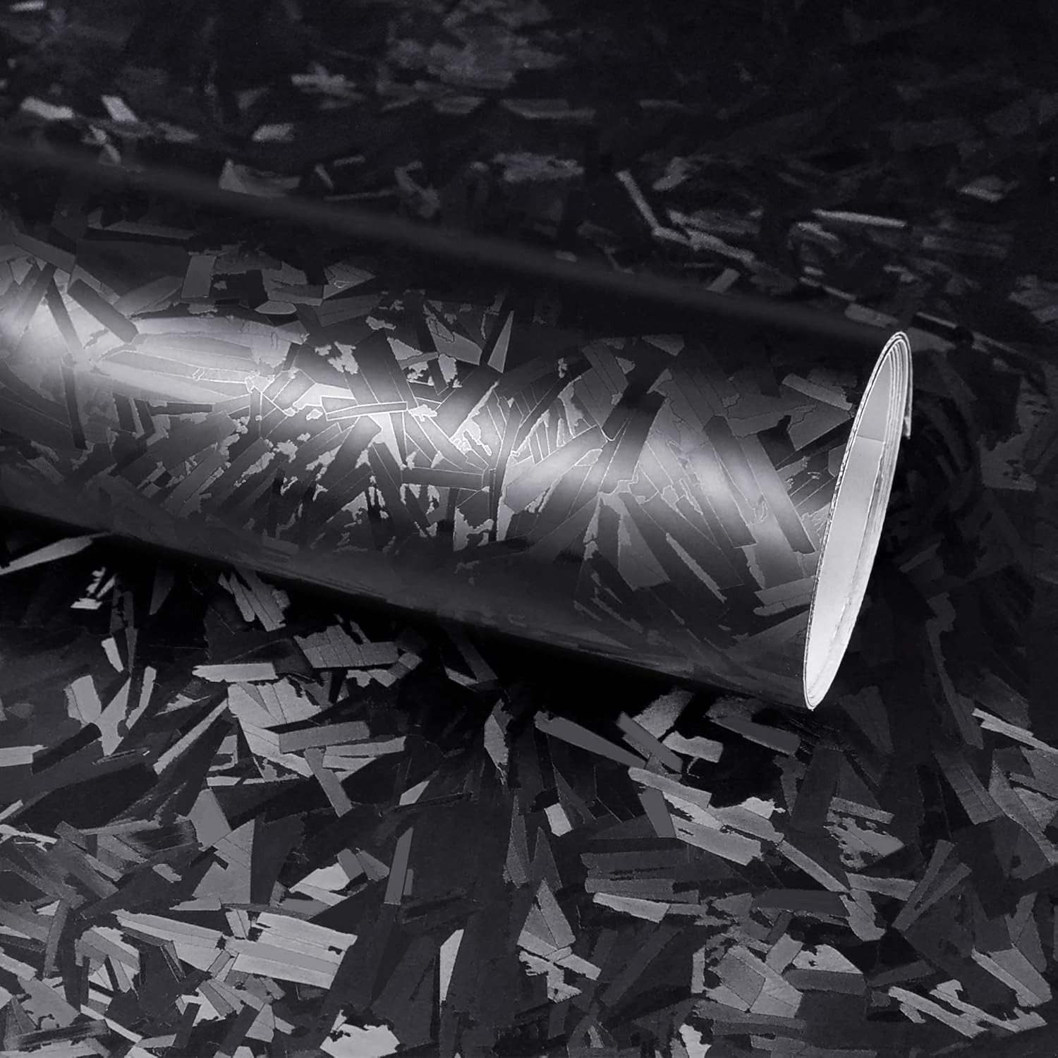 Premium Forged High Gloss Black Carbon Fiber Vinyl Film Wrap Roll Sticker Decal