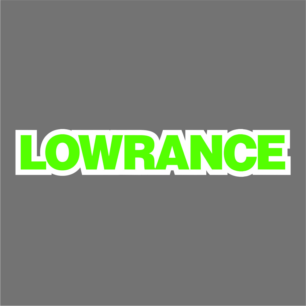 Lowrance Lime Green Carpet Graphic Decal Sticker for Fishing Bass Boats