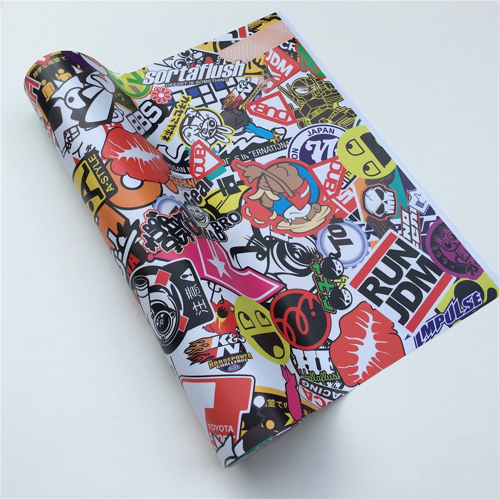 【Sticker Bomb】 Vinyl Wrap Decals Film Graffiti Cartoon Anime JDM USDM Sheet DIY