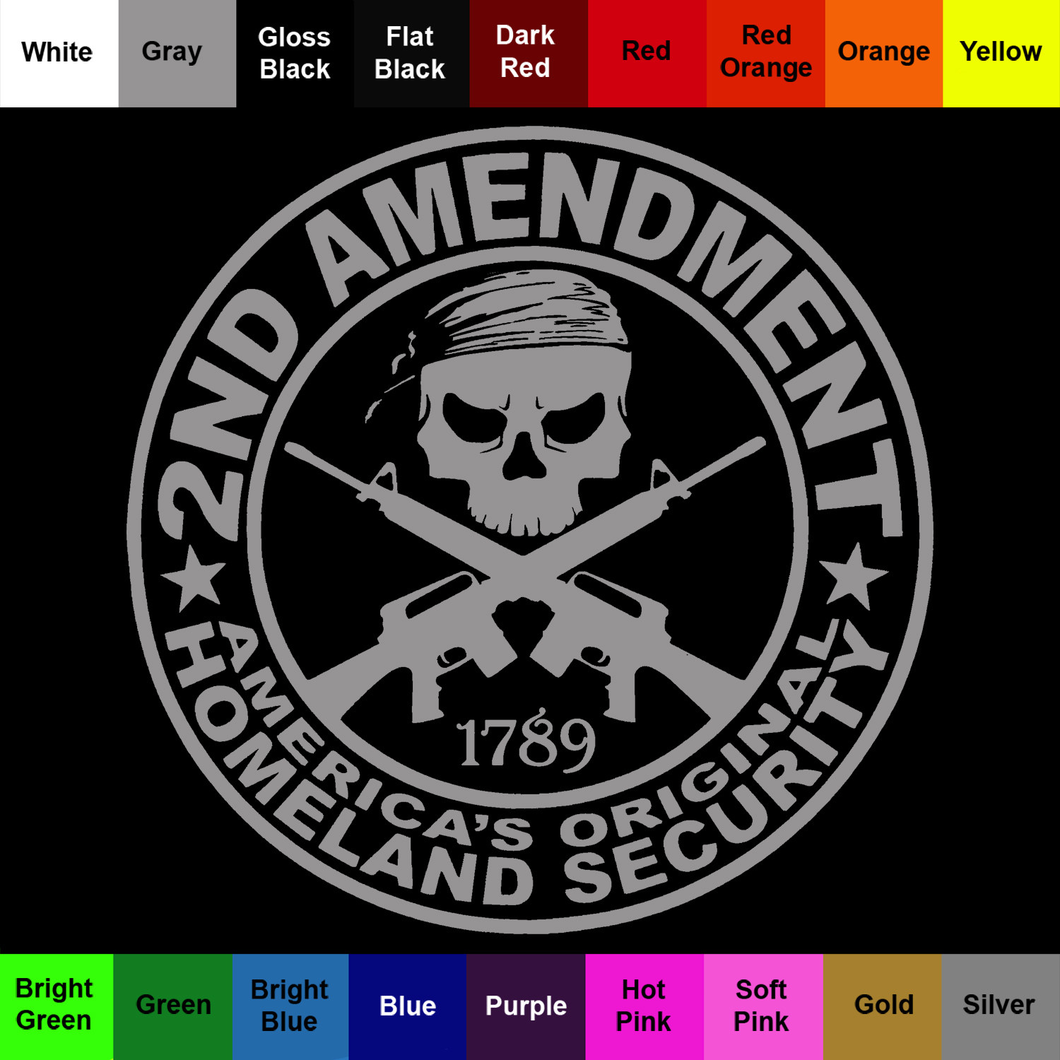 2nd Amendment Decal 2A Sticker