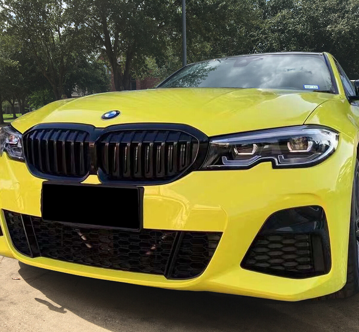 Premium Ultra Gloss PET Liner Lemon Yellow Vinyl Wrap Air Release Bubble Free