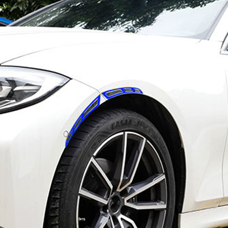 2PCS Reflective Car Wheel Eyebrow Sticker Fender Arch Trim Carbon Fiber Strips