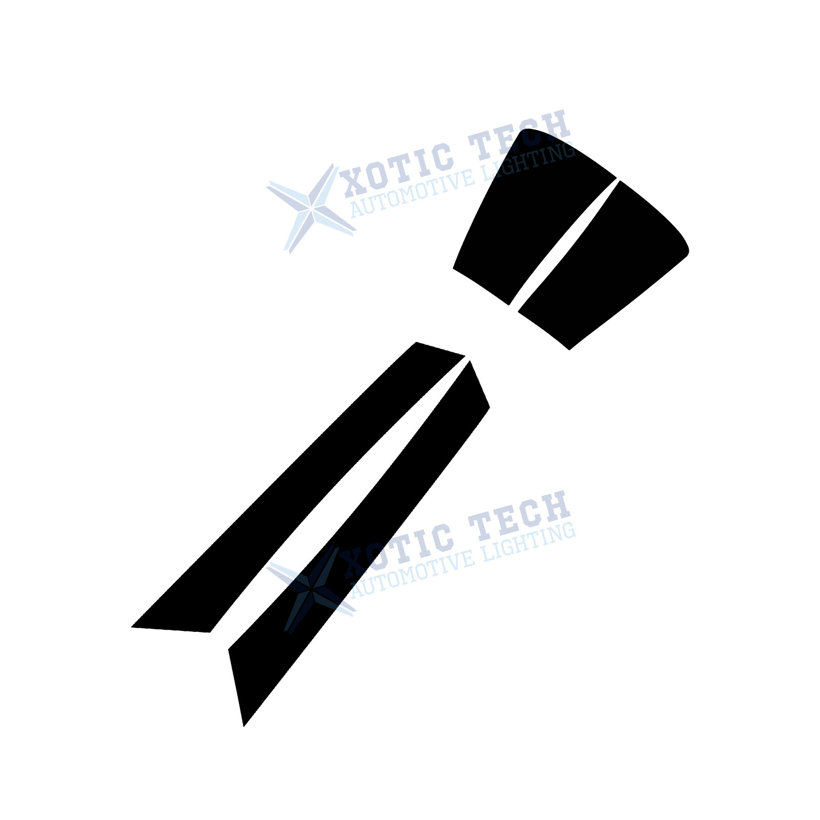 Matte Black Front Side Fender Vent Sticker Full Set For Subaru WRX STI 2015-2021