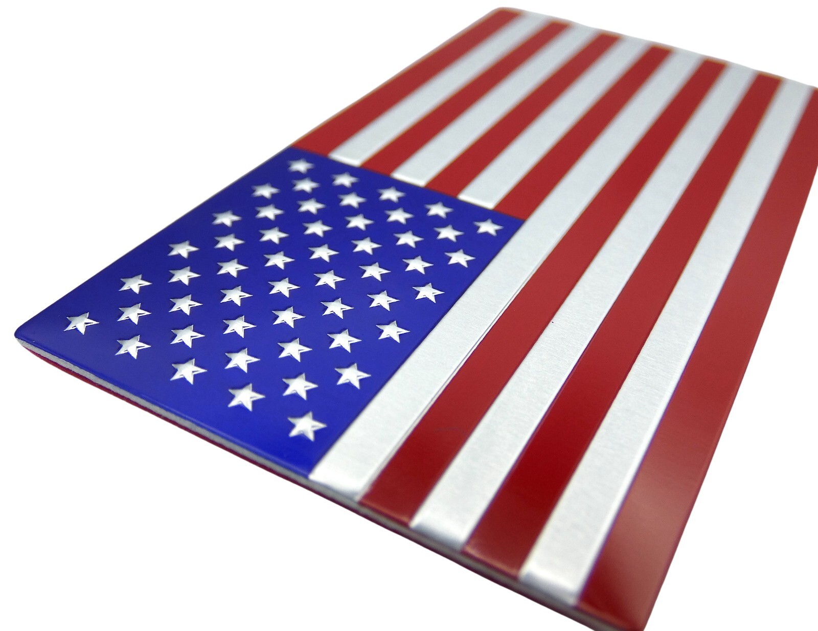 ALUMINUM American Flag Decal Sticker Car, Motorcycle, SUV, Truck, Patriotic
