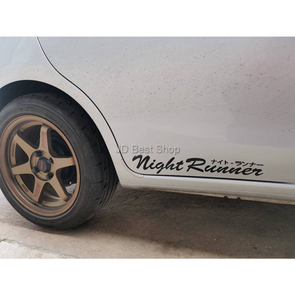 Night Runner JDM Japan Style Die Cut Vinyl Sticker 40cm. Car Racing Motor Sports