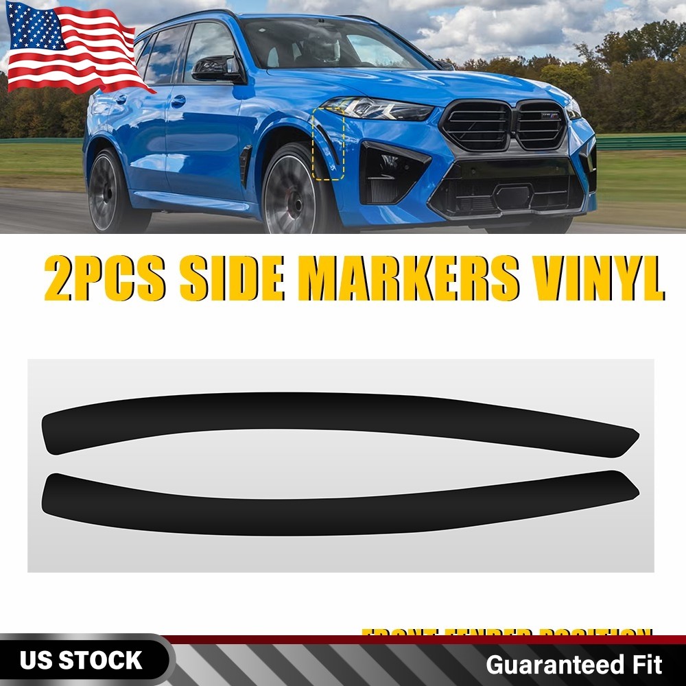 For 2024 2025 2026 BMW X5 4X Side Marker Light Vinyl PreCut Overlay Tint Sticker
