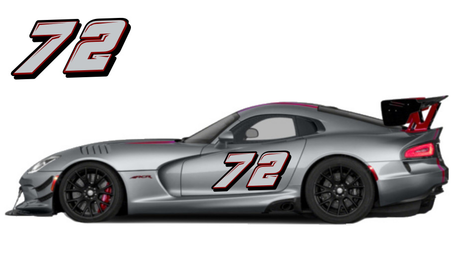 Custom Track Number Sticker Race Racing Rally Sport Car Color Print Door Graphic