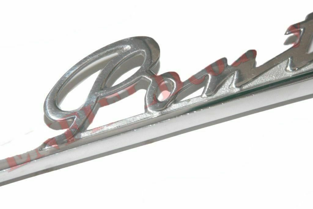 Pair Left Right Chrome Plated Pontiac Scripted Badges For Morris